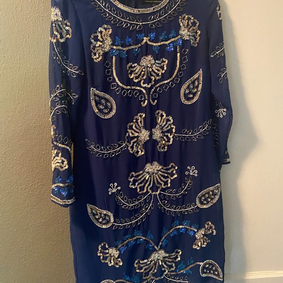 Needle and Thread Sequence and Beaded Dress - Picture 1 of 4